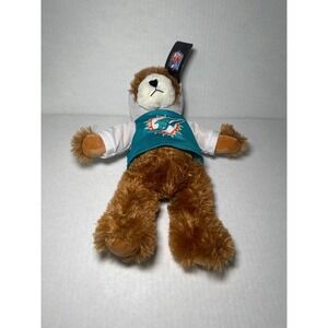 Good Stuff NFL Miami Dolphins Teddy Bear Plush 13 inch Hooded Sweatshirt NWT